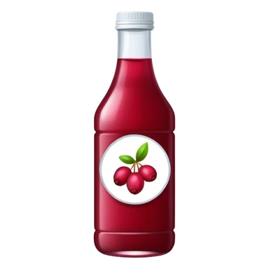 Bottle cranberry juice sticker