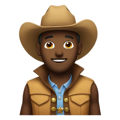 Cowboy with heart eyes sticker