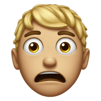 Shock face with tears coming out the eyes  sticker