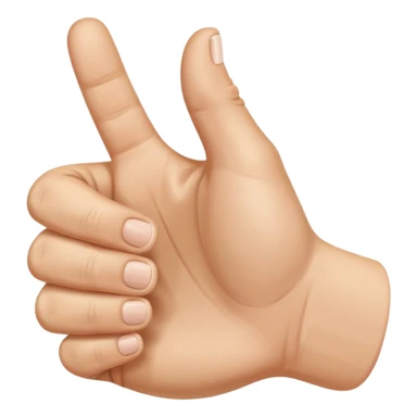 a hand with a sixth digit, which is a thumb on the outside of the pinky finger. It is making a thumbs up sign in both the up and down directions sticker