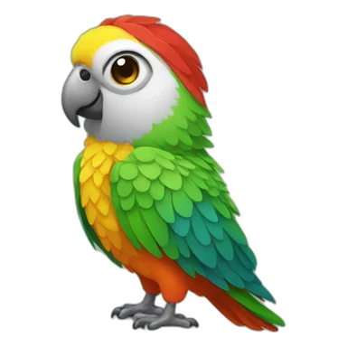 Little parrot in a costume sticker