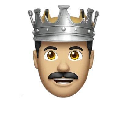 silver freddy mercury sticker
