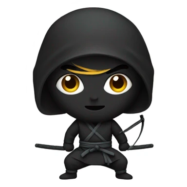 a ninja with a bow sticker
