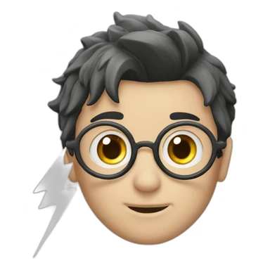 Harry Potter with lightening bolt sticker