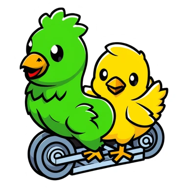 Minecraft creeper riding a chicken sticker