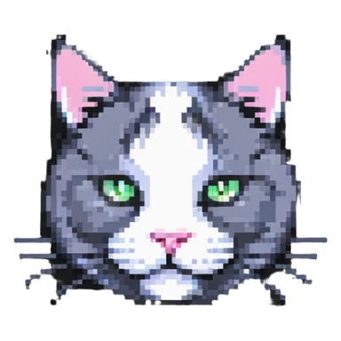 A cute cat face sticker