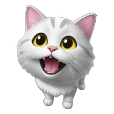 small surprising cat on realistic cosmic space sticker