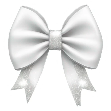 A white bow with sparkles  sticker