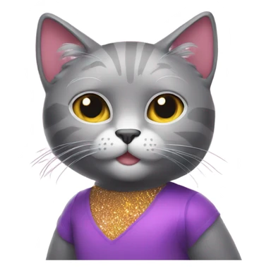 Poetry cat with disco vibes  sticker