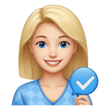 Mavi tik tiktok kadını sil sticker