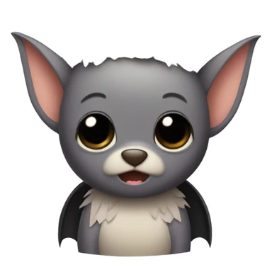 Bat wearing a flower crown sticker