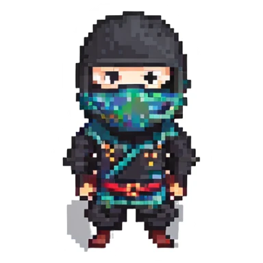 masked ninja sticker