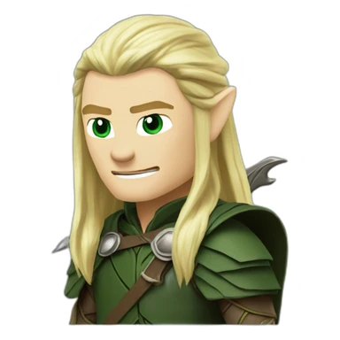 legolas fusioné avec sauron sticker