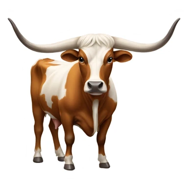 Longhorn bull sticker