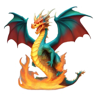 Fire breathing dragon  sticker