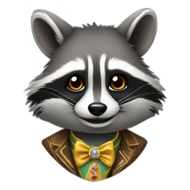 casino Raccoon sticker