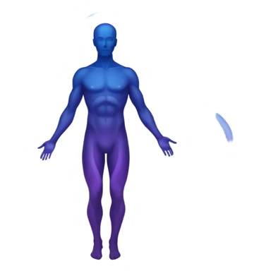 Male silhouette composed of ethereal flowing energy waves, abstract style aura forming the shape of a man, no facial features sticker