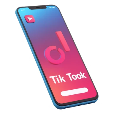 a smartphone with a tiktok video sticker