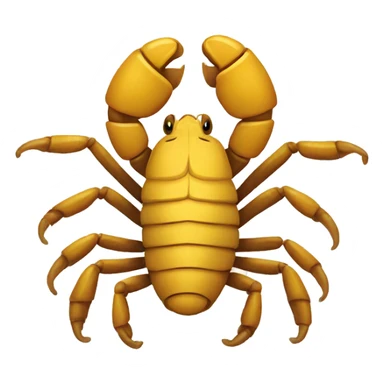 scorpion with food sticker