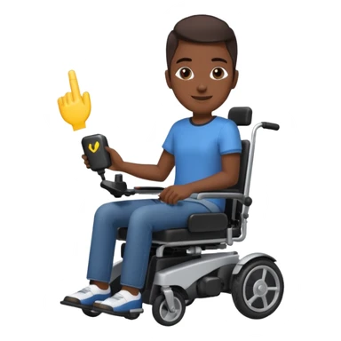Electric wheelchair + voice generator sticker