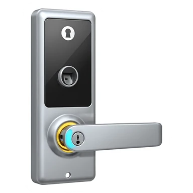 Electronic Door Lock System with card insert only screen no key hole sticker