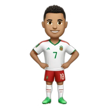 ronaldo avec le maillot du portugale sticker