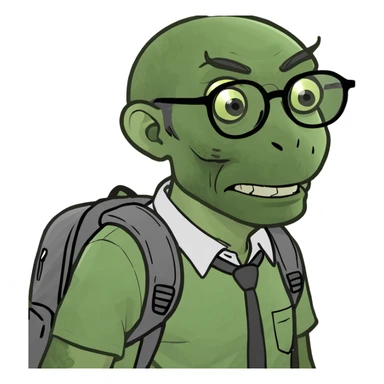 zombie nerd sticker