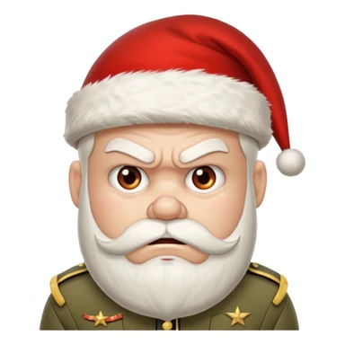 Angry soldier santa sticker