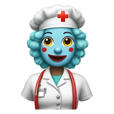 Clown dressed as a nurse sticker