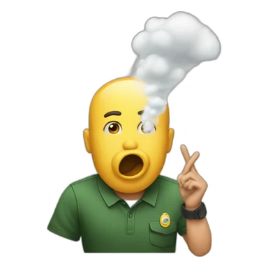 blowing a whistle sticker