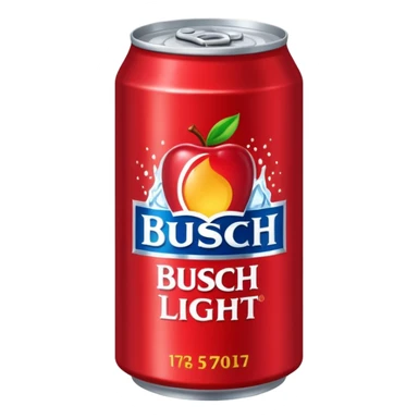 RED can of Busch light apple sticker