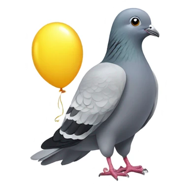 Pigeon with a balloon￼ sticker