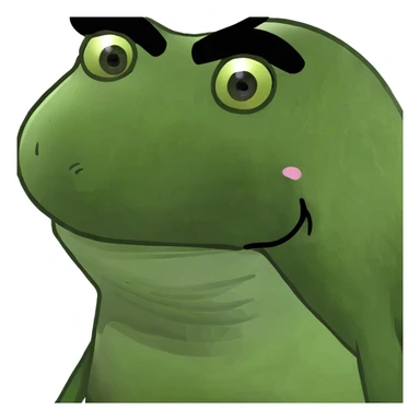 Frog rolling eyes sticker