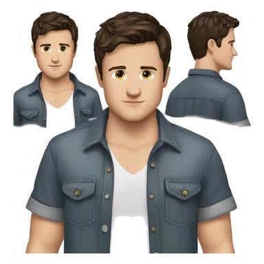 josh hutcherson wearing shirt sticker