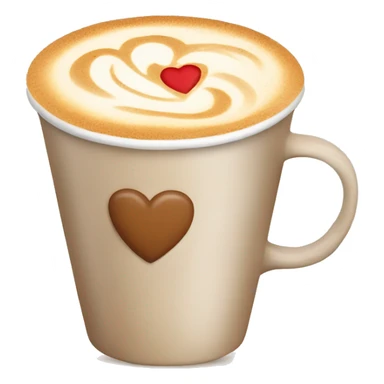 latte with heart sticker
