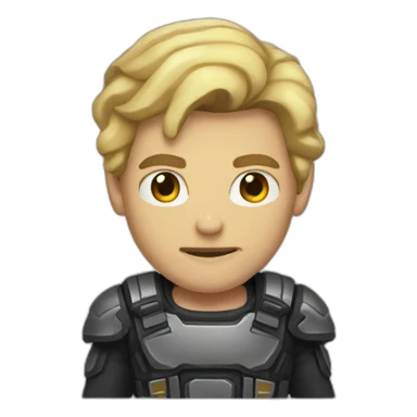 Doom guy blonde with no facial hair sticker