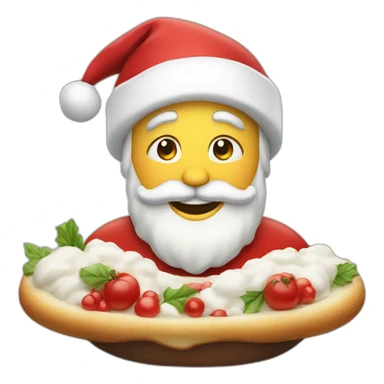 supper happy santa face sticker