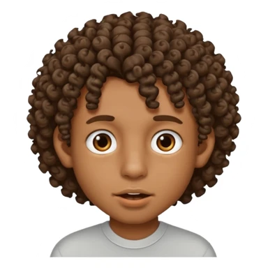 sou um garoto pardo, tenho cabelo cacheado e um piercing dos dois lados da boca sticker