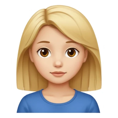 Girl blond-Brown Hair cute sticker