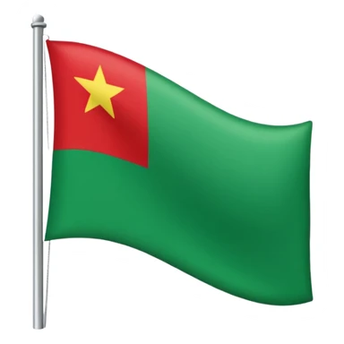 Una bandera roja y verde abajo corte recto osea q no haya espacio de fondo sticker