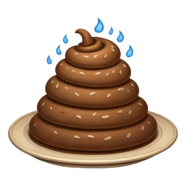 Poop on plate  sticker