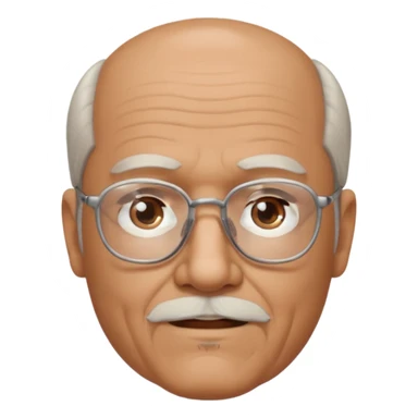 70 year old man with goatee and thin hairline sticker