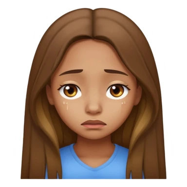 pretty brown girl who is sad sticker