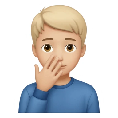 Create a shyness imoji Boys imoji Boys imoji hand in face  sticker