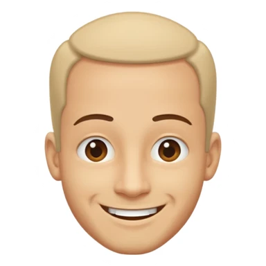 Claudio Vieira De Oliveira, smiling with his head turned upside-down, simple background sticker