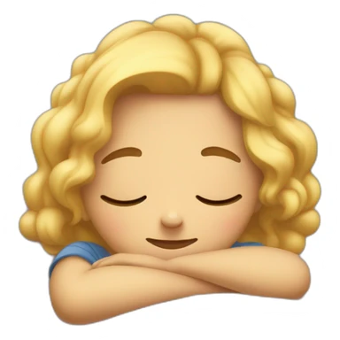 Fille mignonne qui dort sticker