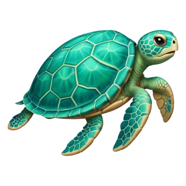 Une tortue voilée sticker