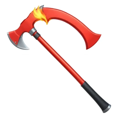 A Axe – bright red fire axe sticker
