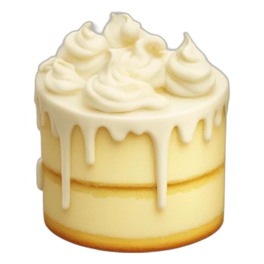 Vanilla cake smiling sticker