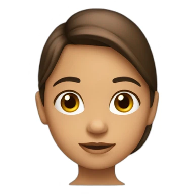 Niña de 8 años con pelo liso largo marrón sticker